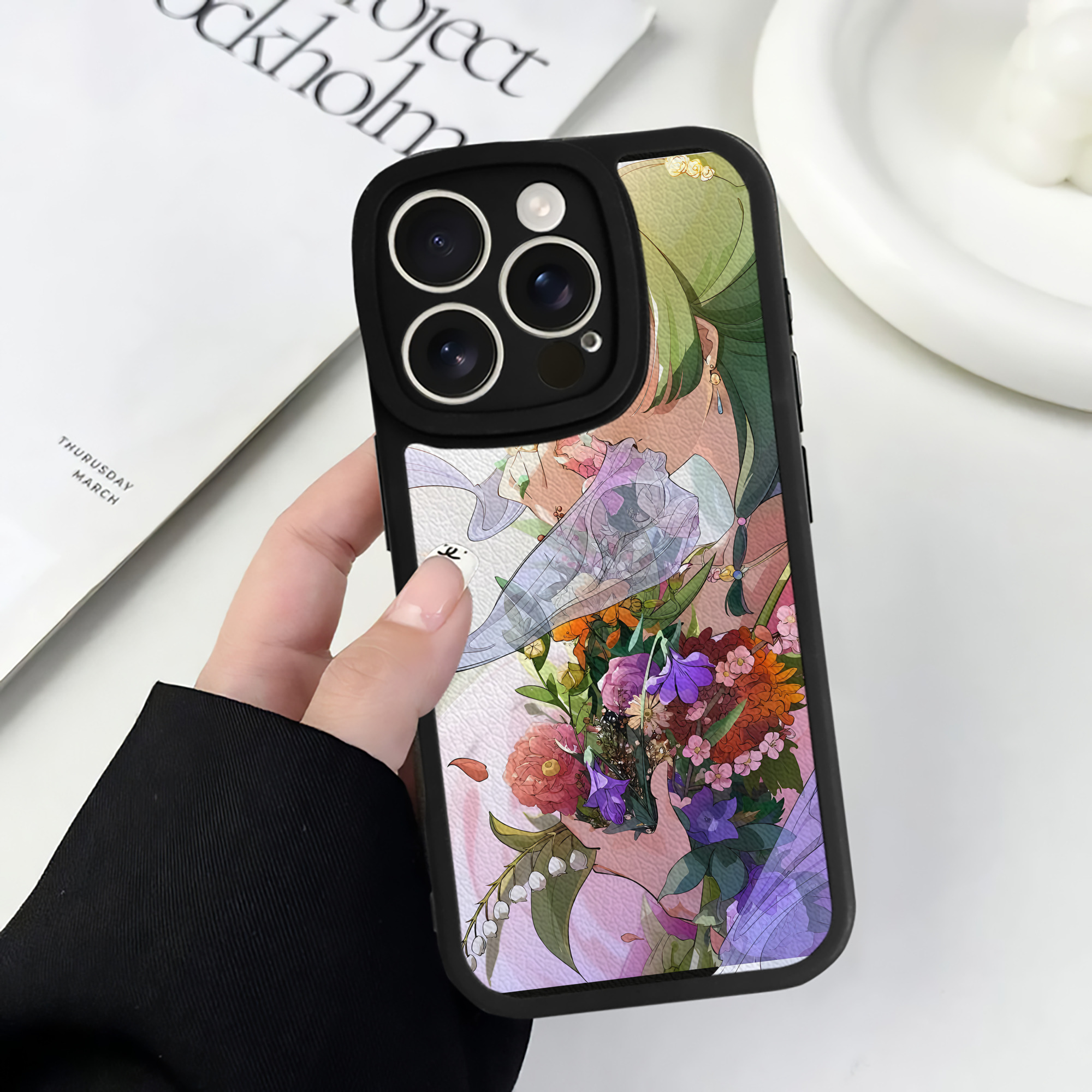 （画像用） 薬屋のひとりごと The Apothecary Diaries 【iPhone 16シリーズ対応】シリコンスマホケース（レザー調） 材質：シリコン